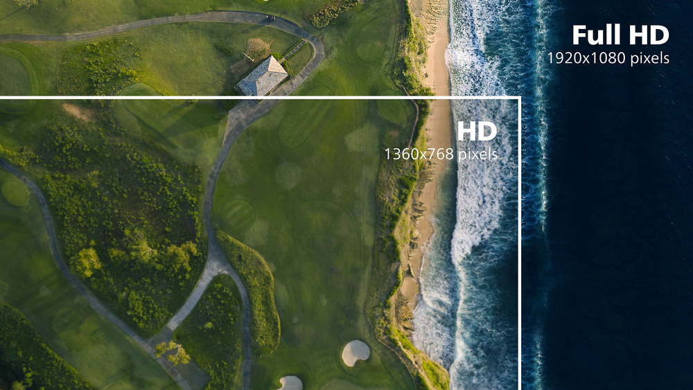 16:9 Full HD display for crisp detailed images