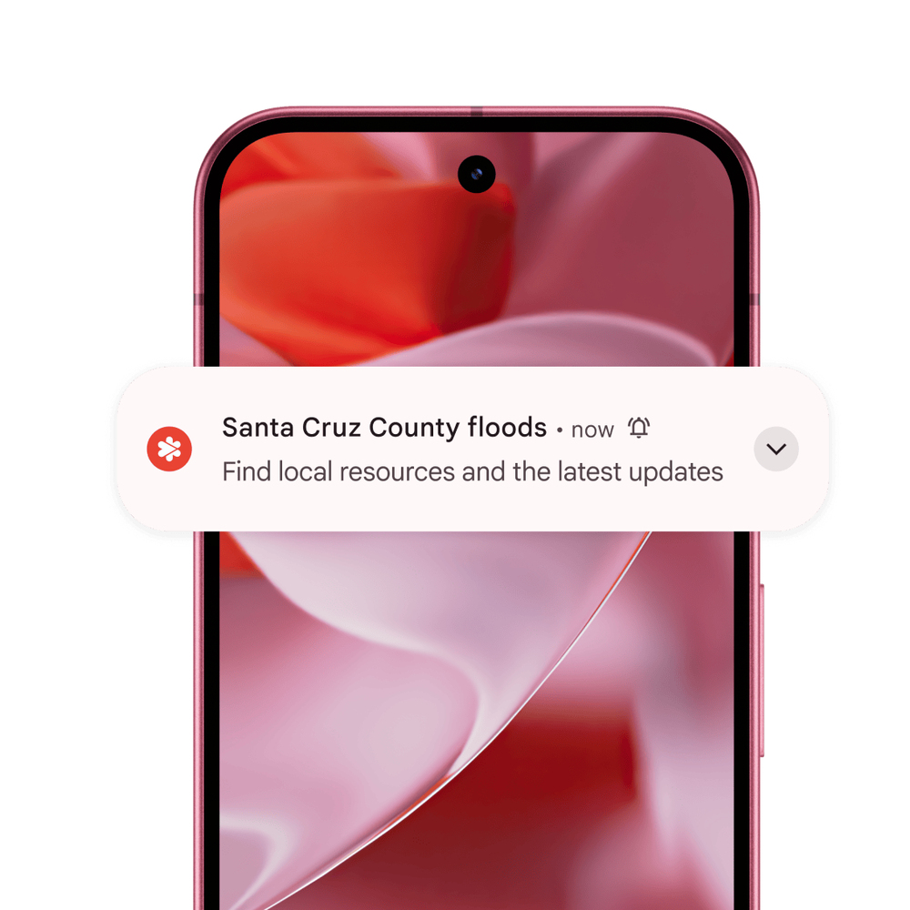 Sends crisis alerts, like for a nearby fire or flood.