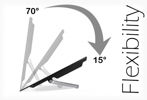 SLIDE EASILY INTO THE BEST ANGLE FOR TOUCH CONTROL